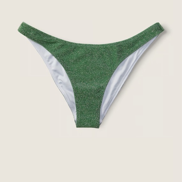 PINK Shimmer Brazilian Bikini Bottom. 💚👙 - Picture 3 of 5